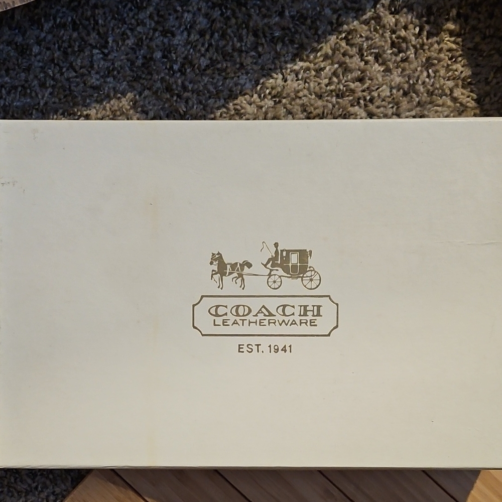 Coach Cream Leatherware Gift Box With Coach Shoes